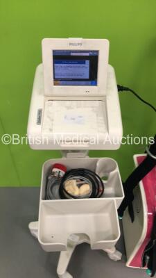 Philips Avalon FM20 Fetal Monitor on Stand with 1 x US Transducer and 1 x TOCO Transducer (Powers Up) and 1 x Paxman Scalp Cooler (Powers Up) - 2