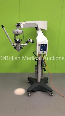 Zeiss OPMI VISU 150 Triple Operated Surgical Microscope with 2 x Zeiss f170 Binoculars, 5 x Zeiss 12,5x Eyepieces, Zeiss f 175 APO Lens and Footswitch on Zeiss S7 Stand (Powers Up with Good Bulb)