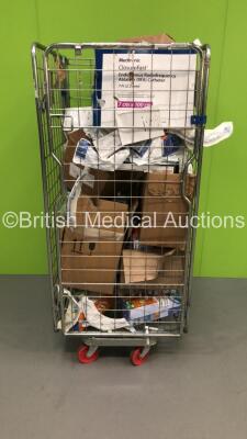 Cage of Mixed Consumables Including Smith Medical Tracheal Tubes, Nellcor SPO2 Sensors and Medtronic ClosureFast Catheters (Cage Not Included - Out of Date)