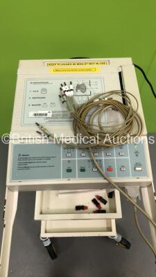 Hewlett Packard PageWriter ECG Machine on Stand with 1 x 10-Lead ECG Lead (Powers Up) - 2