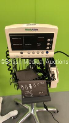 1 x Welch Allyn 53N00 Patient Monitor on Stand with 1 x BP Hose,1 x BP Cuff and 1 x SpO2 Finger Sensor,1 x Welch Allyn 52000 Series Patient Monitor on Stand with 1 x BP Hose and Cuff and 1 x Welch Allyn Spot Vital Signs Monitor on Stand with 1 x SpO2 Fing - 4