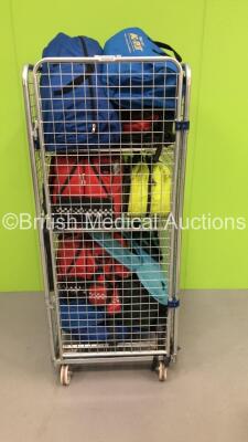 Mixed Cage of Ambulance Bags and Mobility Boards (Cage Not Included)