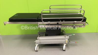 Portsmouth Surgical Equipment Hydraulic Patient Trolley with Cushions (Hydraulics Tested Working)