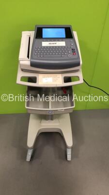 GE MAC 1600 ECG Machine Version 2.0.5 on Stand with 1 x 10-Lead ECG Lead (Powers Up) * Mfd 2012 *