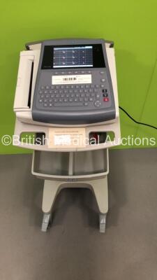 GE MAC 1600 ECG Machine Version 2.0.5 on Stand with 1 x 10-Lead ECG Lead (Powers Up) * Mfd 2012 * - 3