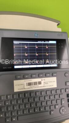 GE MAC 1600 ECG Machine Version 2.0.5 on Stand with 1 x 10-Lead ECG Lead (Powers Up) * Mfd 2012 * - 4