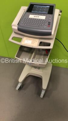 GE MAC 1600 ECG Machine Version 2.0.5 on Stand with 1 x 10-Lead ECG Lead (Powers Up) * Mfd 2012 * - 5