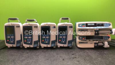 Job Lot Including 3 x Cardinal Health Alaris GP Plus Infusion Pumps (All Power Up) 1 x Carefusion Alaris GP Plus Infusion Pump (All Draw Power with Blank Display-See Photo) 2 x Asena GH MK III Syringe Pumps (Both Power Up) *SN 800600075, 800601904, 800601