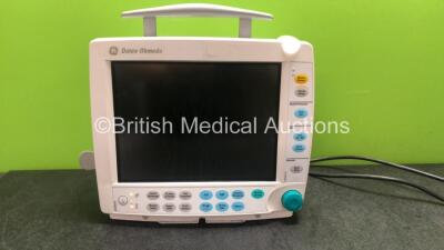 GE Datex Ohmeda F-FM-00 Patient Monitors with 1 x GE Type E-PSM-00 Module Including ECG, SpO2, T1/T2 and NIBP Options (Powers Up with Blank Screen) *SN 6378505, 6383756*