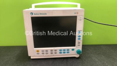 Datex Ohmeda S/5 Patient Monitor with 1 x GE E-PRESTN-00 Module Including ECG, NIBP, SpO2, T1-T2 and P1-P2 Options (No Power) *SN 6285701, 6087041*