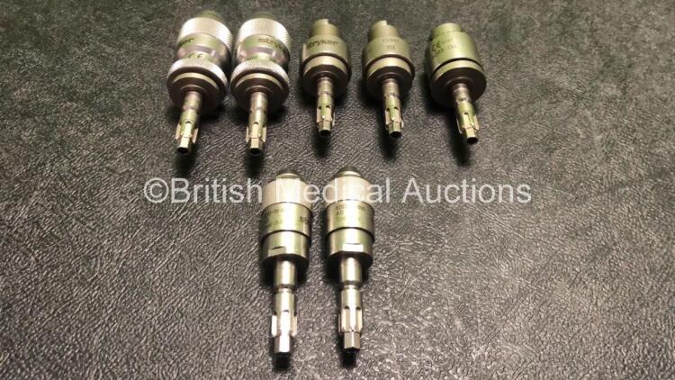 7 x Stryker Drill Attachments Including 2 x Stryker 6203-133 1/4 Keyless Chuck Attachments, 2 x Stryker 6203-135 Attachments, 1 x Stryker 6203-110-000 Small Drill Attachments and 1 x Stryker 6203-110-000 Attachment