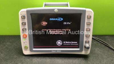 GE Dash 2500 Patient Monitor Including ECG, SpO2 and NIBP Options (Powers Up) *SN SCG12102918WA*