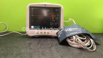 GE Dash 4000 Patient Monitor Including ECG, CO2, NBP, BP1, BP2, SpO2, Temp/CO Options with 1 SpO2 Lead, 1 x SpO2 Finger Sensor, 1 x 5 Lead ECG Lead, 1 x BP Hose, 1 x BP Cuff and 2 x SM 201 Batteries (Powers Up) *SN DSH05104455GA*