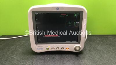 GE Dash 4000 Patient Monitor Including ECG, CO2, NBP, BP1, BP2, SpO2, Temp/CO Options with 2 x SM 201 Batteries (Powers Up) *SN A2DJ9745G*