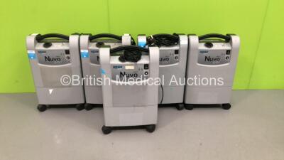 5 x Nidek Medical Nuvo Lite 3 Mark 5 Oxygen Concentrators (All Power Up) * Stock Photo Taken *