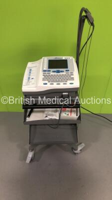 Burdick Atria 6100 ECG Machine on Stand with 1 x 10-Lead ECG Lead (Powers Up) * SN A6100-004667 * * Mfd 2009 *