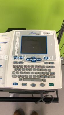 Burdick Atria 6100 ECG Machine on Stand with 1 x 10-Lead ECG Lead (Powers Up) * SN A6100-004667 * * Mfd 2009 * - 2