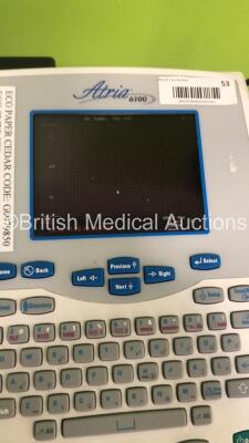 Burdick Atria 6100 ECG Machine on Stand with 1 x 10-Lead ECG Lead (Powers Up) * SN A6100-004667 * * Mfd 2009 * - 4