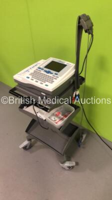 Burdick Atria 6100 ECG Machine on Stand with 1 x 10-Lead ECG Lead (Powers Up) * SN A6100-004667 * * Mfd 2009 * - 6