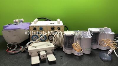 Mixed Lot Including 1 x Maxi Sky 600 Ceiling Lift (Damage-See Photo) 1 x Anetic Aid Pressure Meter, 1 x Model 989600131343 Footswitch, 2 x Guardian Ear Irrigators