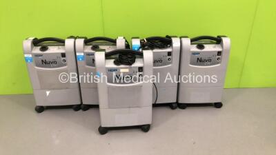 5 x Nidek Medical Nuvo Lite 3 Mark 5 Oxygen Concentrators (All Power Up) * Stock Photo Taken *