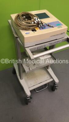 Fukuda Denshi CardiMax FX-7402 Machine on Stand with ECG Leads (Powers Up) - 5