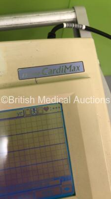 Fukuda Denshi CardiMax FX-7402 Machine on Stand with ECG Leads (Powers Up) - 6