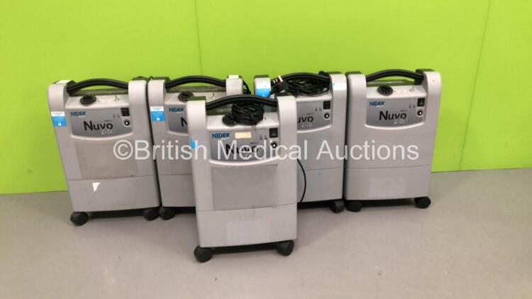 5 x Nidek Medical Nuvo Lite 3 Mark 5 Oxygen Concentrators (All Power Up) * Stock Photo Taken *