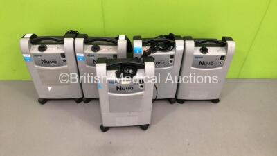 5 x Nidek Medical Nuvo Lite 3 Mark 5 Oxygen Concentrators (All Power Up) * Stock Photo Taken * - 2