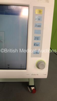 Drager Evita XL Ventilator Software Version 07.02 - Running Hours 75883 with Hoses (Powers Up) *S/N ASCA-0358* **Mfd 2011** - 4