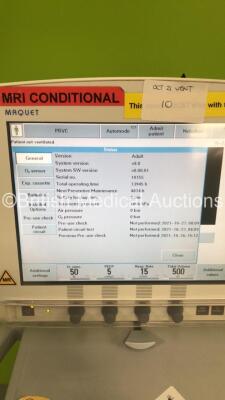 Maquet Servo-i MRI Conditional Ventilator Model No 06487800 System Version 8.0 System Software Version 8.00.01 / Total Operating Hours 13945 with Hoses (Powers Up) - 3