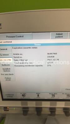 Maquet Servo-i Ventilator Model No 06487800 System Version 8.0 System Software Version 8.00.01 / Total Operating Hours 3816 with Hoses (Powers Up) - 5