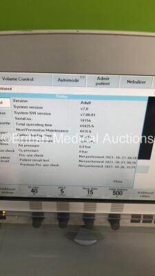 Maquet Servo-i Ventilator Model No 06487800 System Version 7.0 System Software Version 7.00.01 / Total Operating Hours 65025 with Hoses (Powers Up) - 4