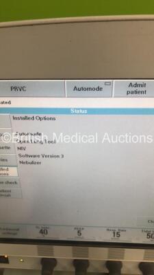 Maquet Servo-i Ventilator Model No 06487800 System Version 8.0 System Software Version 8.00.01 / Total Operating Hours 59245 with Hoses (Powers Up) - 8