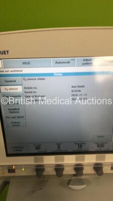 Maquet Servo-i Ventilator Model No 06487800 System Version 7.0 System Software Version 7.00.01 / Total Operating Hours 59969 with Hoses (Powers Up) - 5