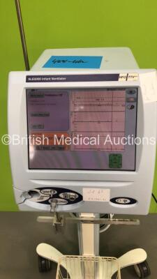 SLE 5000 Infant Ventilator TTV Plus Software Version 5.0 on Stand with Hoses (Powers Up) * S/N 54008 * * Mfd 2009 * - 5