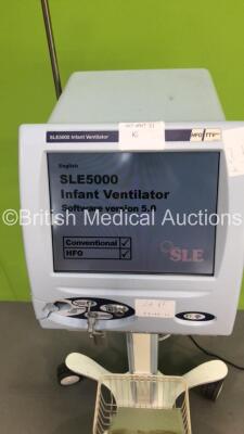 SLE 5000 Infant Ventilator TTV Plus Software Version 5.0 on Stand with Hoses (Powers Up) * S/N 54008 * * Mfd 2009 * - 17