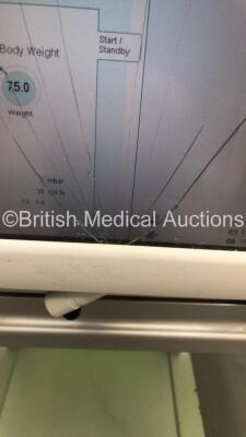 Drager Evita XL Ventilator with Hoses (Powers Up - Damaged Screen - Touch Screen Not Working) *S/N ASDF-0310* **Mfd 2012** - 3