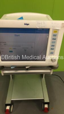 Drager Evita XL Ventilator with Hoses (Powers Up - Damaged Screen - Touch Screen Not Working) *S/N ASDF-0310* **Mfd 2012** - 4