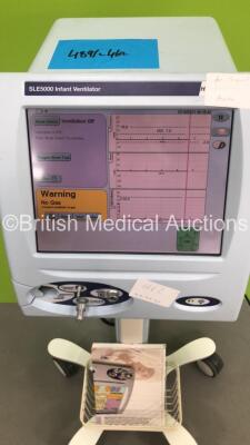 SLE 5000 Infant Ventilator TTV Plus Software Version 5.0 on Stand with Hoses (Powers Up) *S/N 54065* **Mfd 2009** - 2