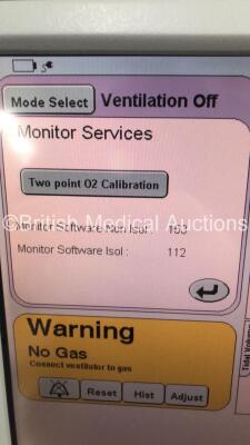 SLE 5000 Infant Ventilator TTV Plus Software Version 5.0 on Stand with Hoses (Powers Up) *S/N 54065* **Mfd 2009** - 4