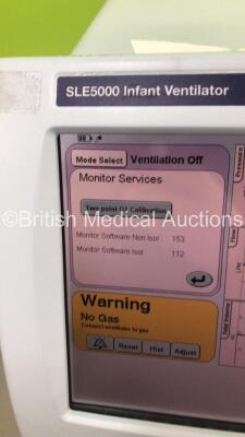 SLE 5000 Infant Ventilator TTV Plus Software Version 5.0 on Stand with Hoses (Powers Up) *S/N 54006* **Mfd 2009** - 7