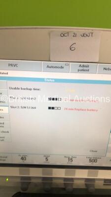 Maquet Servo-i Ventilator Model No 6487800 System Version 7.0 System Software Version 7.00.01 / Total Operating Hours 33156 with Hoses and Capnostat CO2 Sensor (Powers Up) - 6