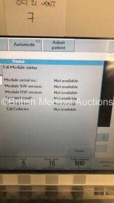 Maquet Servo-i Ventilator Model No 6487800 System Version 8.0 System Software Version 8.00.01 / Total Operating Hours 44821 with Hoses and Capnostat CO2 Sensor (Powers Up) - 9