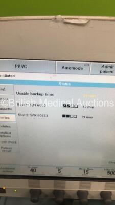 Maquet Servo-i Ventilator Model No 6487800 System Version 8.0 System Software Version 8.00.01 / Total Operating Hours 42696 with Hoses and Capnostat CO2 Sensor (Powers Up) - 6