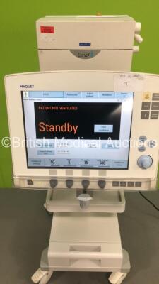 Maquet Servo-i Ventilator Model No 06487800 System Version 8.0 System Software Version 8.00.01 / Total Operating Hours 65811 with Hoses (Powers Up) - 2