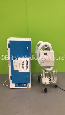 1 x Smiths Medical Level 1 Equator Convective Warmer on Stand with Hose (Powers Up - Missing 1 x Wheel ) and 1 x UW Hospital Equipment Heating Cabinet (Powers Up)