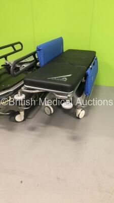 1 x Portsmouth Surgical Equipment QA2 Hydraulic Patient Trolley with Mattress and 1 x Anetic Aid QA3 Hydraulic Patient Trolley (Hydraulics Tested Working) - 2