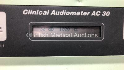 1 x Kamplex AC 30 Clinical Audiometer Software Version 2.06 with Accessories and 1 x Kamplex Admittance Audiometer KLT 25 with Probe and Power Supply (Both Power Up) *1533 - 002010 2001* - 3