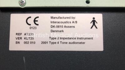 1 x Kamplex AC 30 Clinical Audiometer Software Version 2.06 with Accessories and 1 x Kamplex Admittance Audiometer KLT 25 with Probe and Power Supply (Both Power Up) *1533 - 002010 2001* - 9